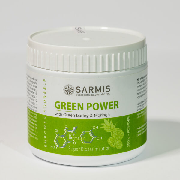 GREEN POWER cu Bromelaină - Pulbere 250 g