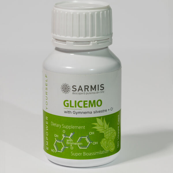 GLICEMO cu Bromelaină - 180 cps veg